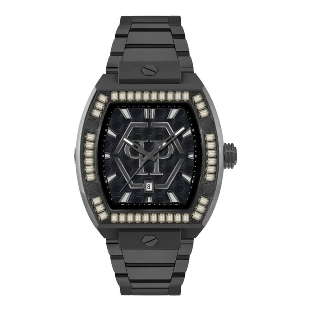 Philipp Plein The Hexagon Phantom Crystal Watch Black Mens